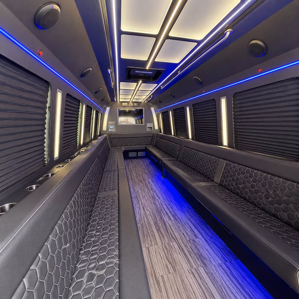 palm coast 30 passenger party bus interior