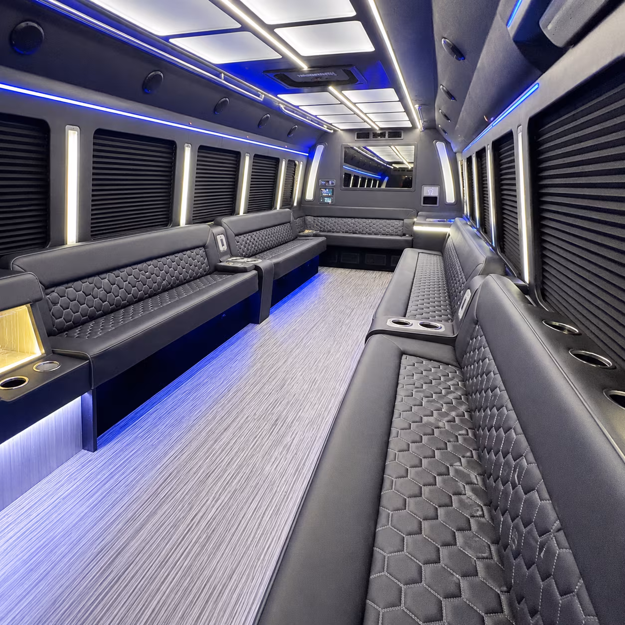 palm coast party bus rental interior